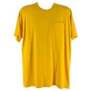 90s blank goldenrod yellow tshirt 1990s vintage